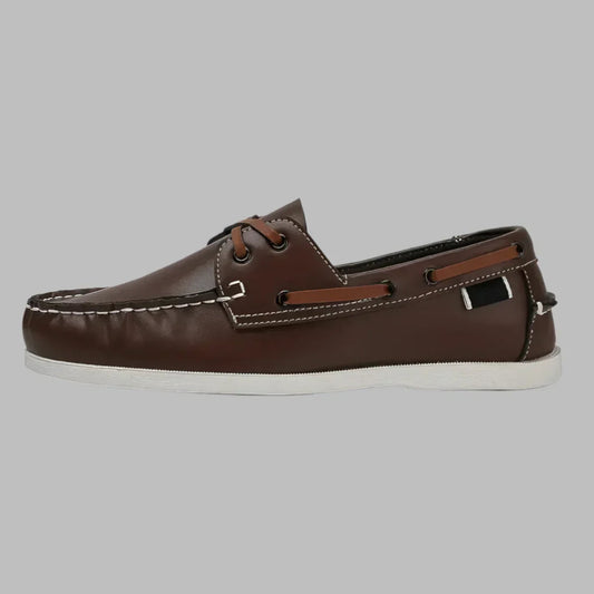 Brązowe męskie buty żeglarskie