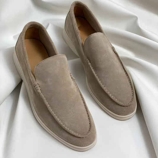 Szare męskie buty wsuwane
